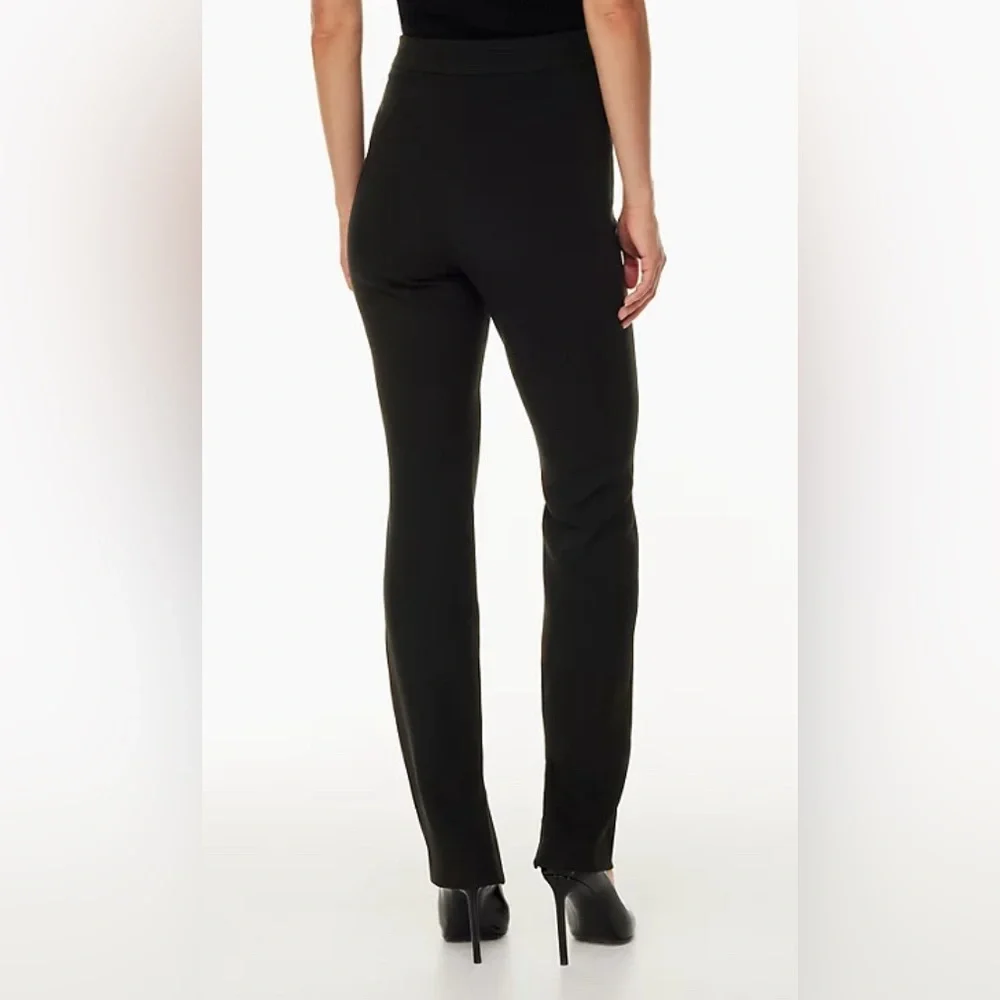 Babaton Aritzia NWT Serra Black Noir High Rise Slim Leg Dress Pants *Sz 8* 🌺🌺 - Picture 2 of 9